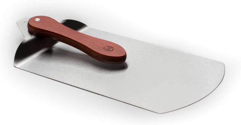 Outset Pizza Peel and Rocking Cutter Tool, 2- Piece Set, Stainless Steel With Wood Handle - Image 5